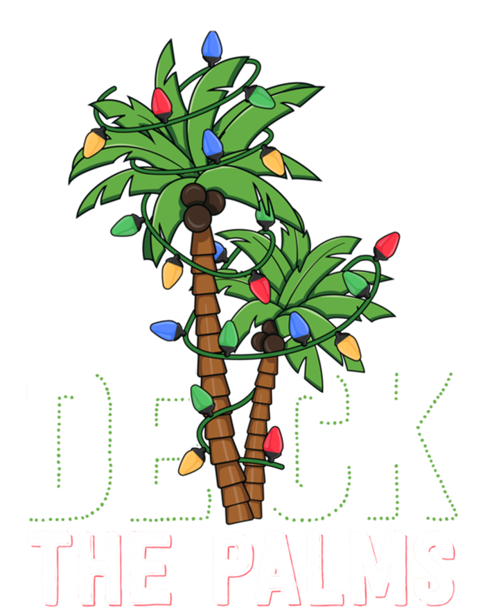 Deck The Palm Tree Lights Tropical Hawaii Family Christmas Cute Gift T-Shirt