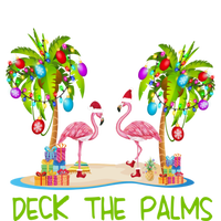 Deck The Palms Merry Flamingo Christmas Holiday Xmas Lights Funny Gift T-Shirt