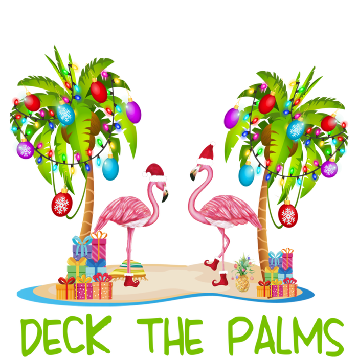 Deck The Palms Merry Flamingo Christmas Holiday Xmas Lights Funny Gift T-Shirt