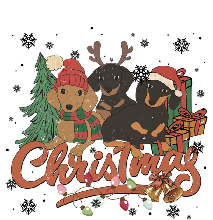 Cute Dachshund Dogs Christmas Sweater Xmas Funny Gift For Pet Dog Gift Women's Racerback Tank