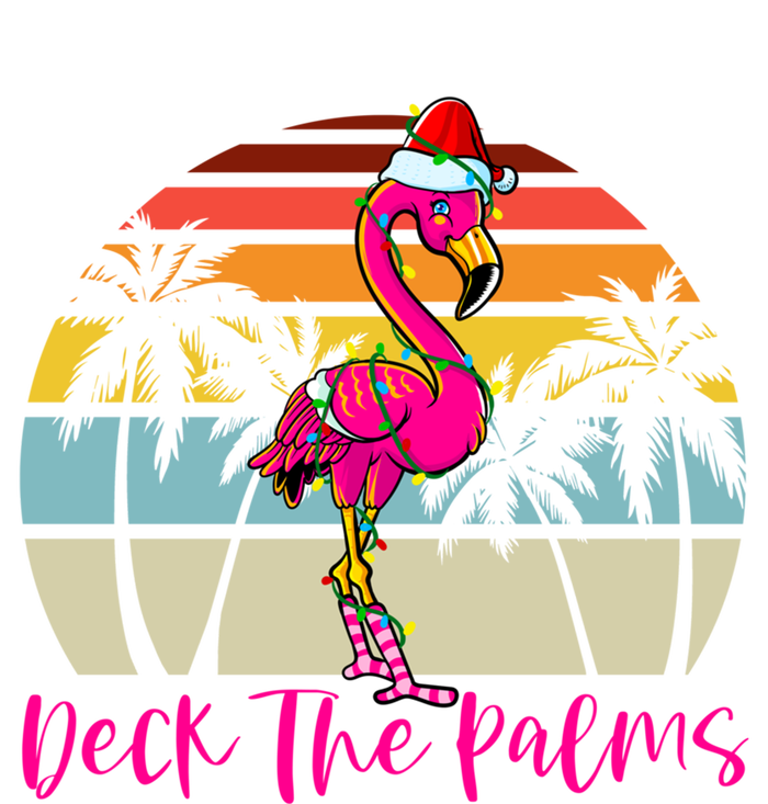 Deck The Palms Christmas Flamingo Palm Tree Tropical Xmas Cool Gift Premium Hoodie