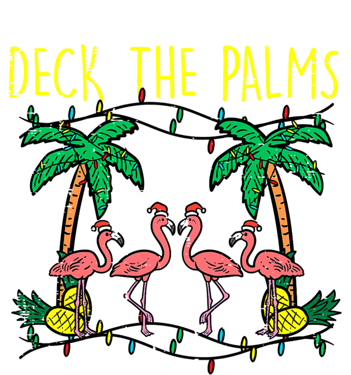 Deck The Palms Flamingo Funny Xmas Tropical Christmas Cool Gift Valucap Bio-Washed Visor