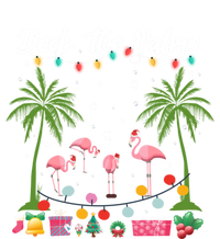 Deck The Palms Pink Flamingos Cool Holiday Christmas Funny Gift Cool Gift Tall Sweatshirt