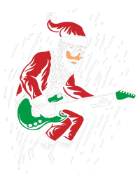 Santa Playing Guitar Christmas Pajama Musician Guitarist Knit Cap Winter Beanie