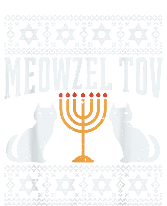 Meowzel Tov Chanukah Jewish Cat Owner Ugly Hanukkah Gift Women's Tri-Blend 3/4-Sleeve Raglan Shirt