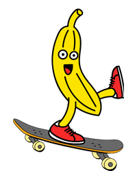 Skateboard Banana Funny Skateboarding Wo Man T-Shirt