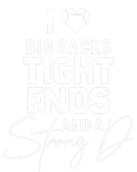 I Love Big Sacks Tight Ends And A Strong D Funny Football Short Acrylic Beanie