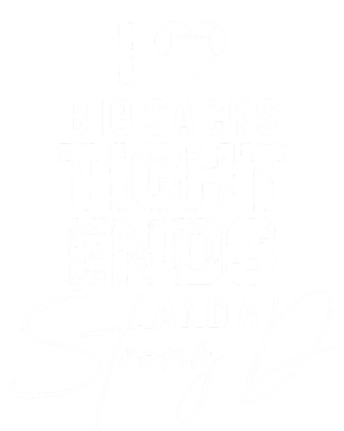 I Love Big Sacks Tight Ends And A Strong D Funny Football Short Acrylic Beanie