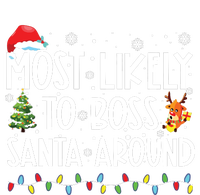 Most Likely To Boss Santa Around Shirts Funny Christmas 7-Panel Snapback Hat