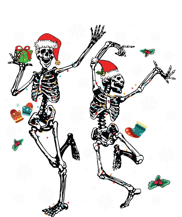 Xmas Tree Christmas Lights Christmas Skeleton Dancing T-Shirt