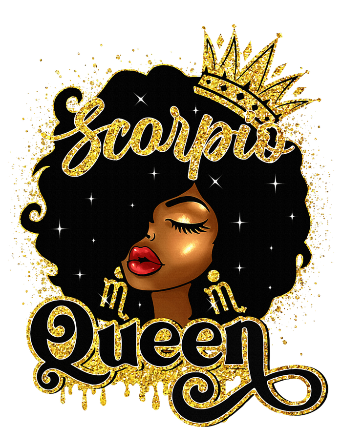 Scorpio Queen Birthday Afro Natural Hair Black Wo  Tall Hoodie