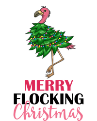 Flamingo Christmas Tree Merry Flocking Christmas Funny Pun Gift T-Shirt