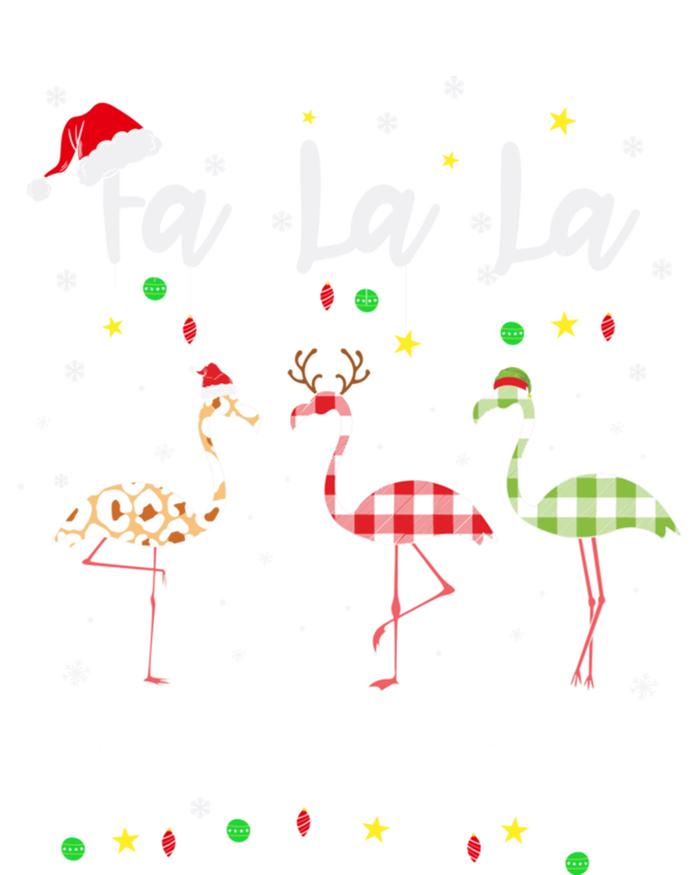 Fa La La Mingo Christmas Flamingo Tree Lights Santa Family Gift T-Shirt