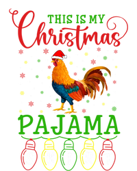 Chicken Santa Hat Xmas Light This Is My Christmas Pajama Gift Women's Long Sleeve Flannel Pajama Set 