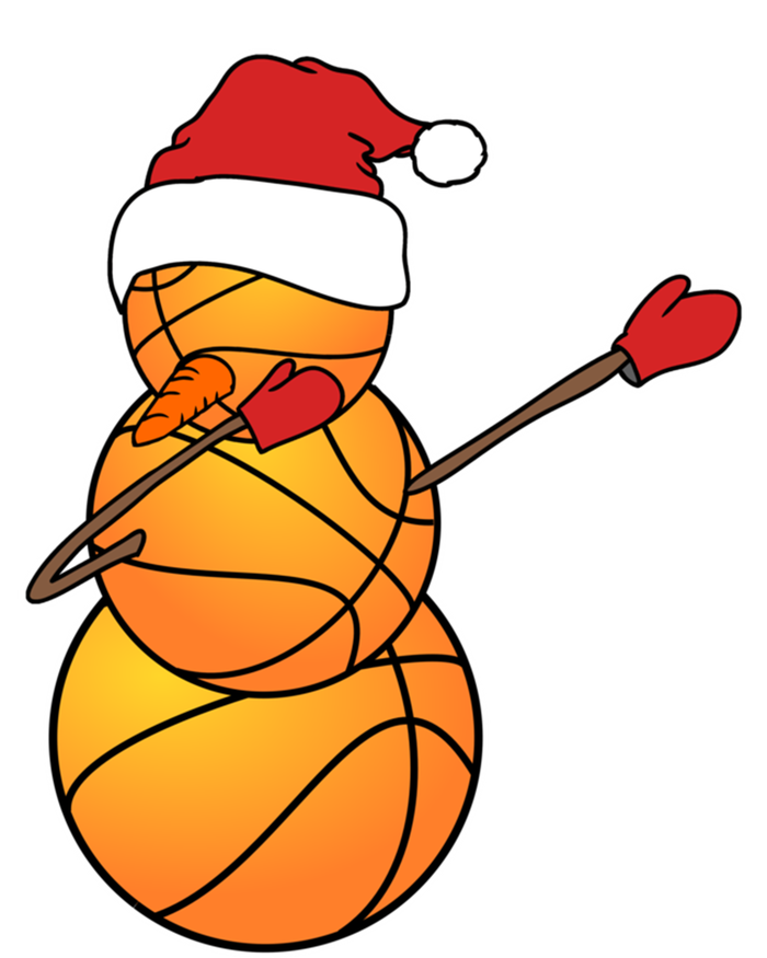 Dabbing Basketball Snow Santa Hat Funny Christmas Sports Gift Button