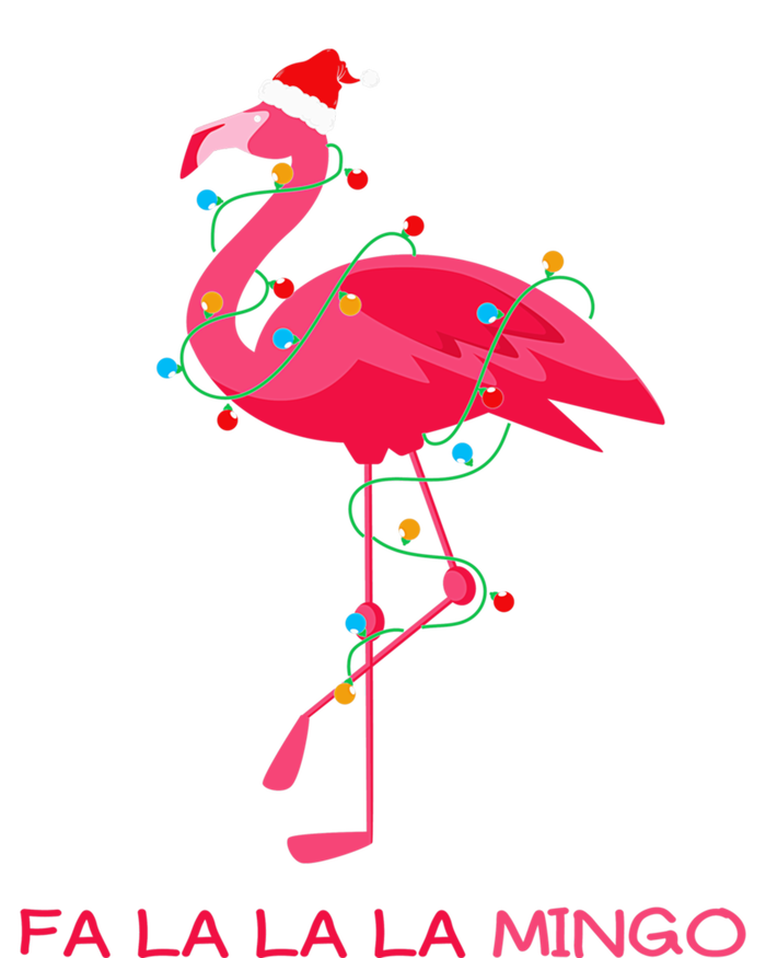 Fa La La Mingo Flamingo Christmas Tree Lights Tropical Xmas Gift T-Shirt