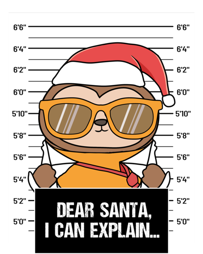 Dear Santa I Can Explain Sloth Criminal Christmas Funny Gift T-Shirt