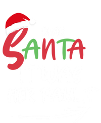 Dear Santa It Was Her Fault Funny Christmas Couples Matching Gift T-Shirt