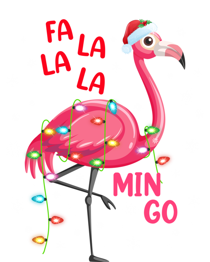 Family Matching Funny Fa La La La Mingo Flamingo Christmas Gift Women's V-Neck T-Shirt