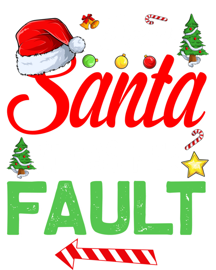 Dear Santa It Was Her Fault Funny Xmas Couples For Christmas Gift T-Shirt