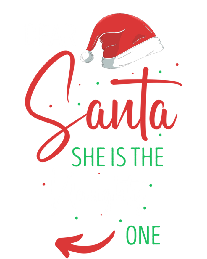 Dear Santa She Is The Naughty One Christmas Couples Present Gift Tie-Dye T-Shirt