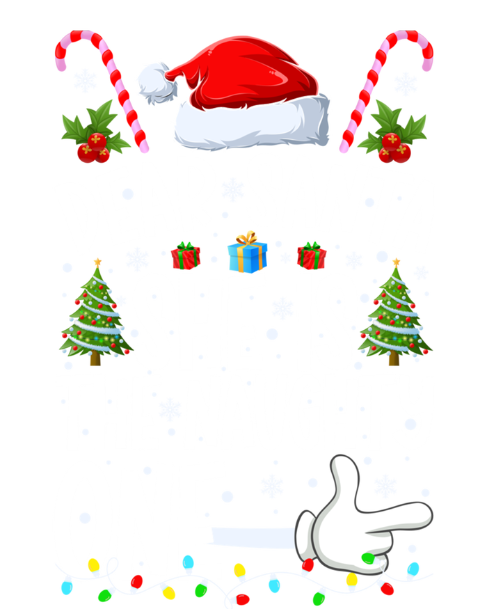 Dear Santa She Is The Naughty One Christmas Couples Xmas Gift Zip Tote Bag