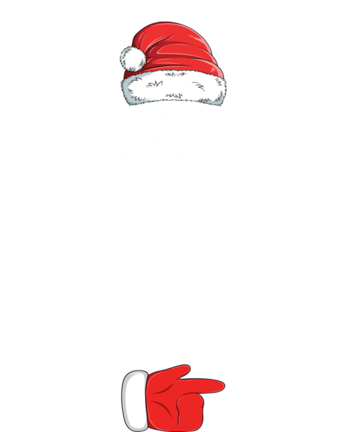 Dear Santa She Is The Naughty One Couple Matching Christmas Great Gift Premium T-Shirt