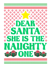 Dear Santa She Is The Naughty One Funny Matching Xmas Gift Ladies Essential Tank