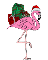 Greater Pink Flamingo Christmasn Xmas Santa Phoenicopteridae Gift 16 in Basic Backpack