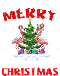 Merry Flocking Christmas Lighting Pink Flamingo Xmas Tree Gift T-Shirt