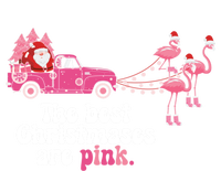 Pink Christmas Tree Santa And Flamingos For Xmas Morning Meaningful Gift Doggie Tank