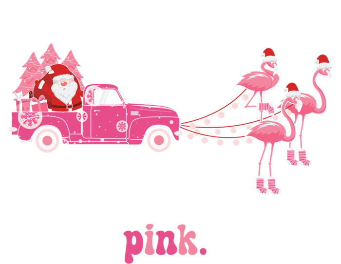 Pink Christmas Tree Santa And Flamingos For Xmas Morning Meaningful Gift Doggie Tank