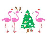 Pink Flamingo Christmas Palm Tree Tropical Xmas Funny Great Gift T-Shirt