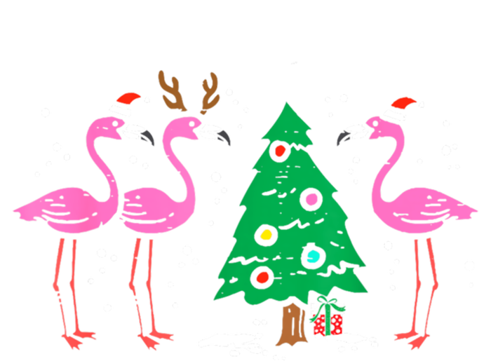 Pink Flamingo Christmas Palm Tree Tropical Xmas Funny Great Gift T-Shirt