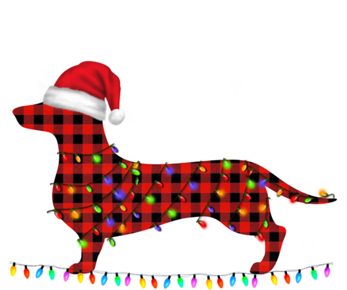 Red Plaid Dachshund Christmas Loves Led Gift Cute Dog Lover Gift Valucap Bio-Washed Visor