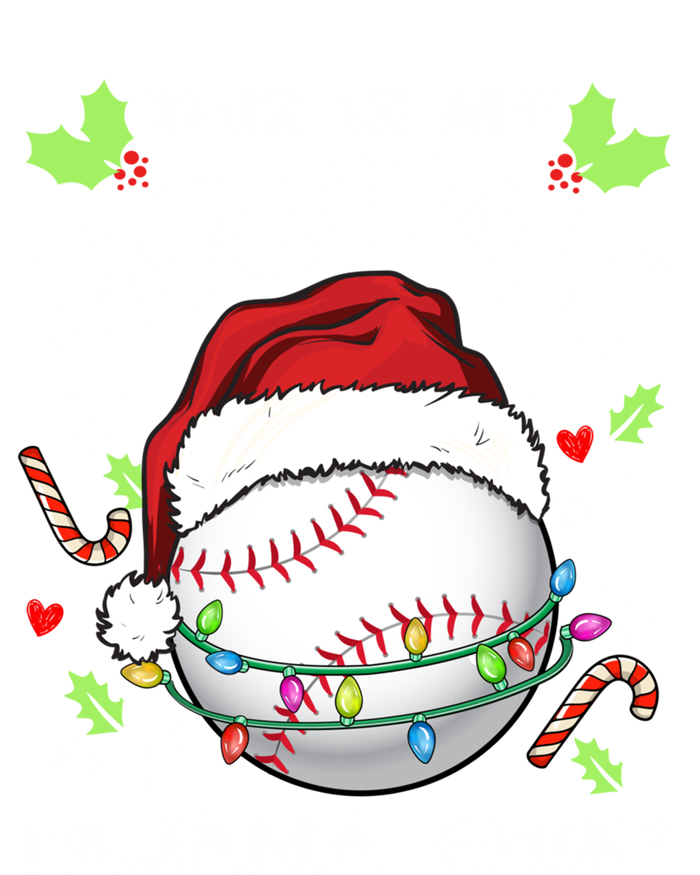 This Is My Christmas Pajama Baseball Ball Santa Christmas Gift T-Shirt