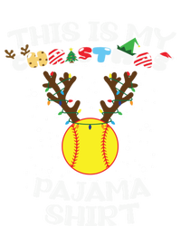 This Is My Christmas Pajama Softball Reindeer Funny Gift Hoodie