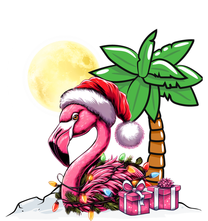 Tropical Pink Flamingo Christmas In July Funny Xmas Tree Gift Valucap Bio-Washed Visor