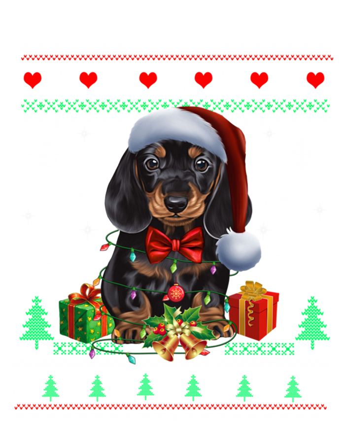 Ugly Sweater Christmas Lights Dachshund Dog Puppy Lover Funny Gift Ladies Essential Tank