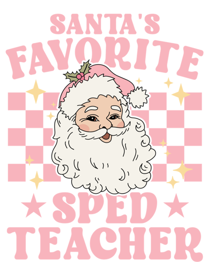 Vintage Pink Christmas Santas Favorite Sped Teacher Cute Gift T-Shirt