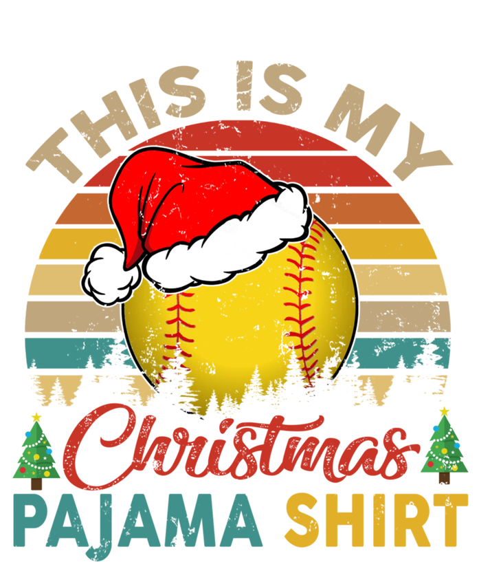 Vintage Retro This Is My Christmas Pajama Meaningful Gift Softball Meaningful Gi Softstyle Adult Sport Polo