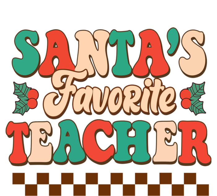 Retro Groovy SantaS Favorite Teacher Christmas Gift Sweatshirt Cinch Pack Bag