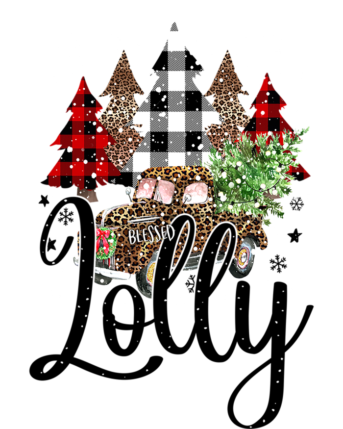 Blessed Lolly Christmas Truck Grandma Gift Premium T-Shirt