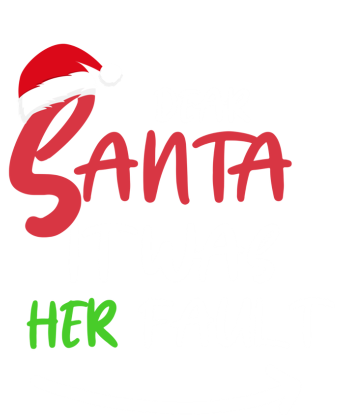 Dear Santa It Was Her Fault Funny Christmas Couples Cute Gift Baby Bodysuit