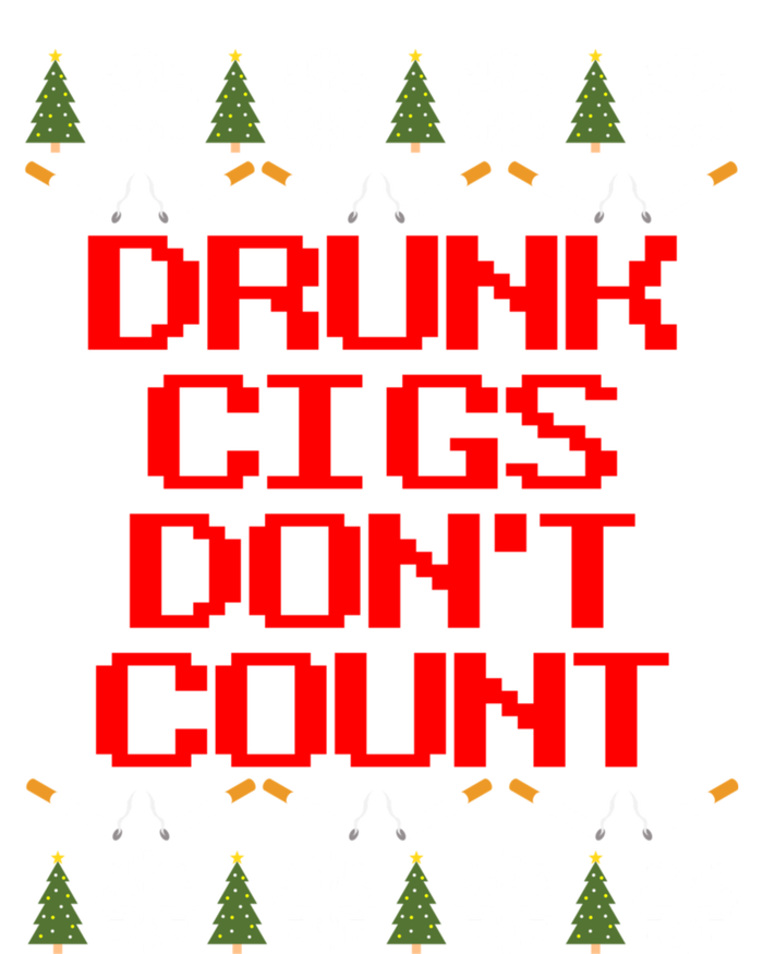 Drunk Cigs DonT Count Ugly Christmas Outfit Funny Tie Dye Hoodie