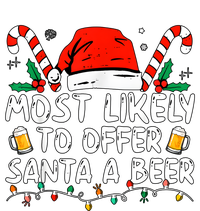 Most Likely To Offer Santa A Beer Funny Drinking Christmas Doggie Tank