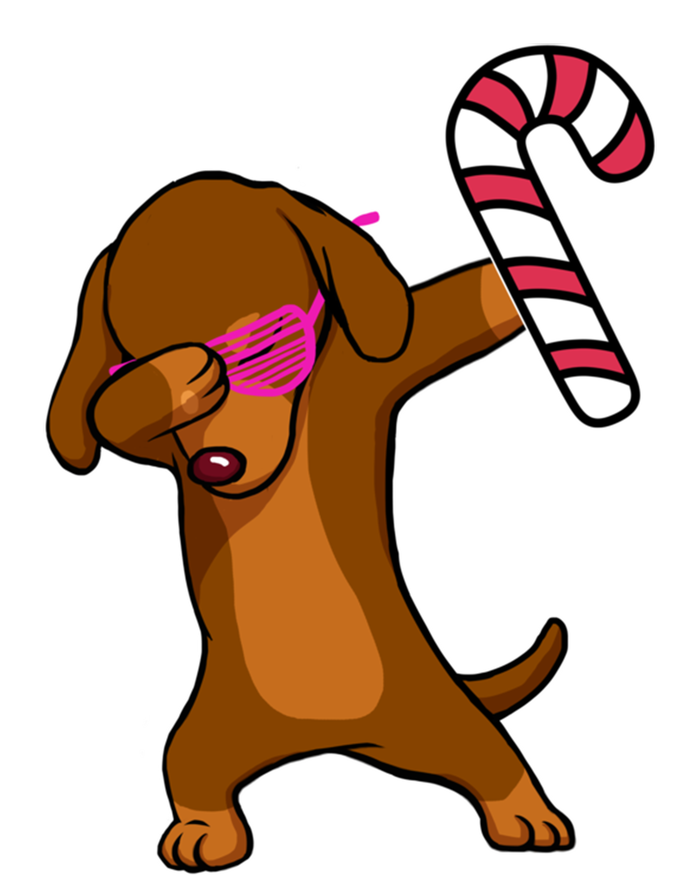 Christmas Dabbing Dachshund Puppy Dog Candy Cane Dance Gift Tote Bag