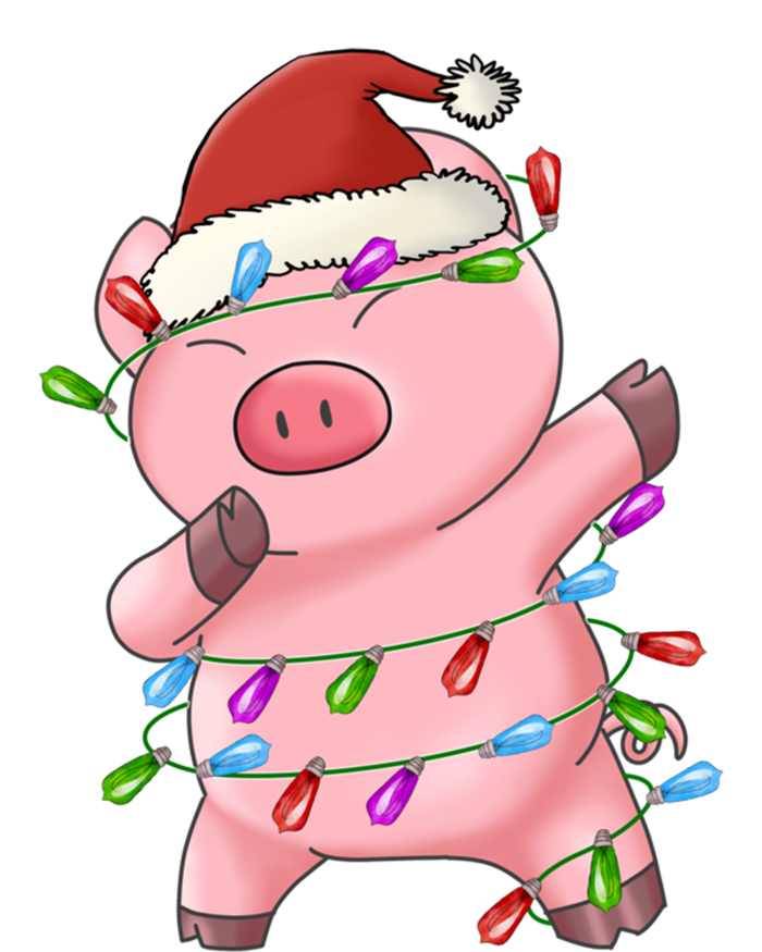 Cute Pig Christmas Dabbing Meaningful Gift T-Shirt