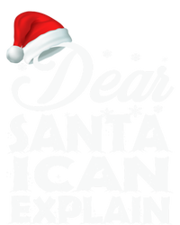 Dear Santa I Can Explain Christmas Funny Gift Pom Pom 12in Knit Beanie