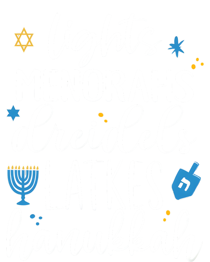 Lights Menorahs Dreidels Latkes Hanukkah Jewish T-Shirt